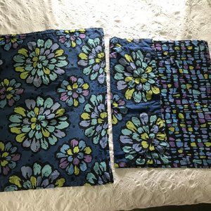 Vera Bradley "Indigo Pop" Pillow Shams, 24" X 28", 2 Shams